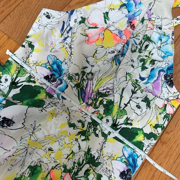 Express High Neck Flowy Floral Dress Multicolor Size 4 - Picture 5 of 9